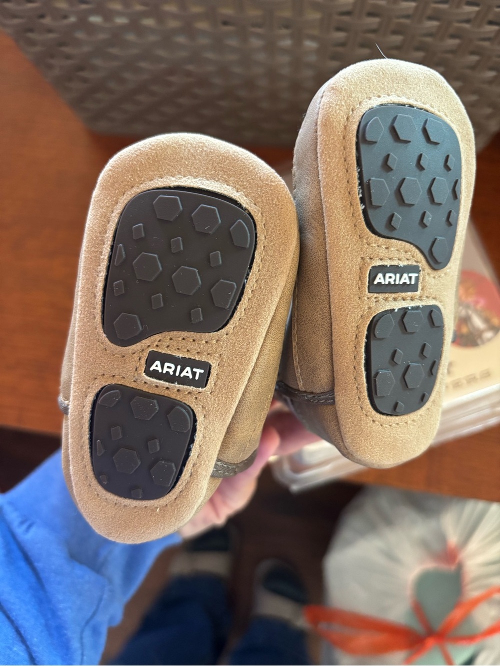 Ariat Brown and Camouflage Toddler Cowboy Boots - Patriot Infant Stompers - Picture 3 of 3
